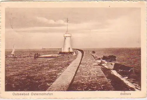 17756 Ak Ostseebad Osternothafen Ostmole Leuchtturm