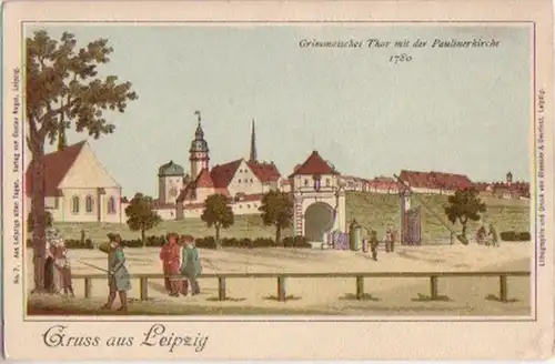 17729 Ak Lithographie Gruß aus Leipzig um 1900