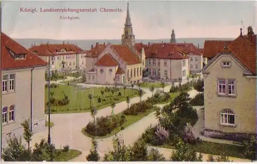 17722 Ak Landeserziehungsanstalt Chemnitz Kirchplatz