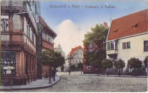 17704 Ak Osterwieck am Harz Marktplatz 1924