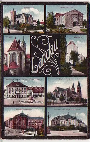 17702 Multi-image Ak Landau Caserne, etc. vers 1910