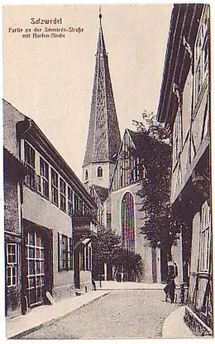17681 Ak Salzwedel Partie an der Schmiede Straße 1924