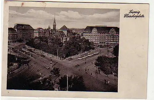 17680 Ak Leipzig Fleischerplatz Totalansicht um 1930