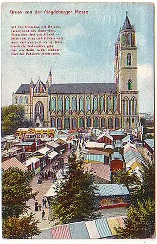 17656 Ak Salutation du Magdeburger Messe 1911