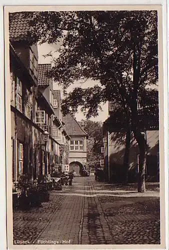 17655 Ak Lübeck Flüchtlings Hof 1934