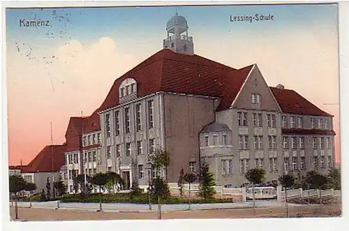 17611 Ak Kamenz Lessing Schule 1915