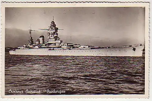 17609 Ak Frankreich Panzerkreuzer "Dunkerque" um 1940