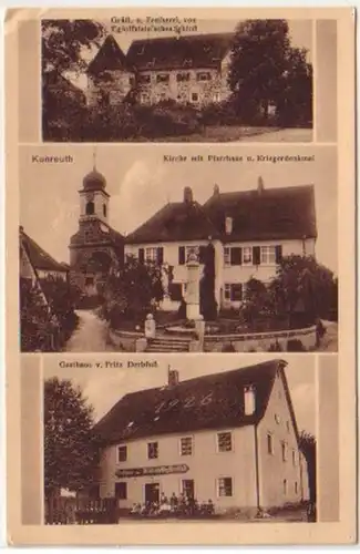 17606 Multi-image Ak Kunreuth Hostel, etc. vers 1925