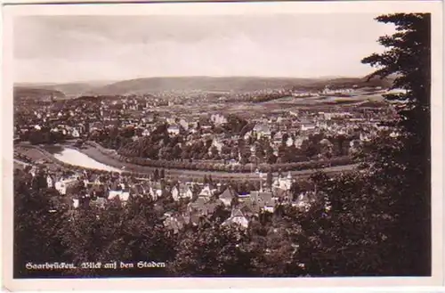 17576 Ak Saarbrücken Blick auf den Staden 1940