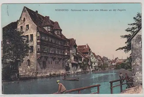 17571 Ak Nürnberg goldenes Haus an der Pegnitz 1910