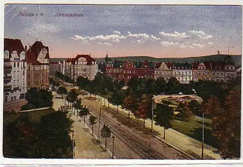 17558 Ak Plauen im Vogtland Dittrichplatz 1921
