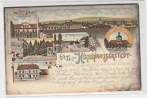 17555 Ak Lithographie Salutation de Herrengosserstedt 1901