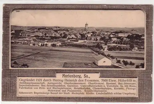 17532 Ak Marienberg in Sachsen Totalansicht um 1910