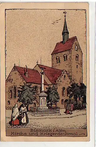 17515 Artiste Ak Bismarck dans l'Altmark 1922