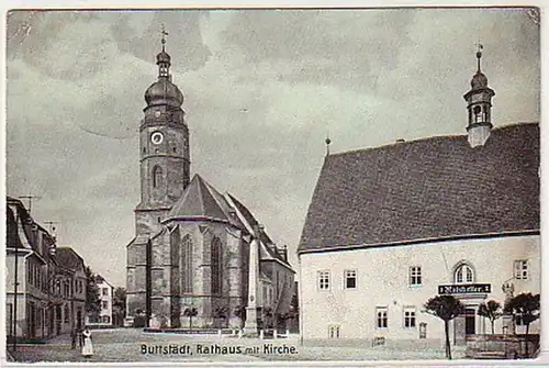 17510 Ak Buttstadt Hôtel de ville avec église 1908