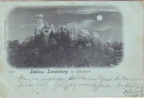 17494 Ak Schloss Landsberg bei Meiningen 1899