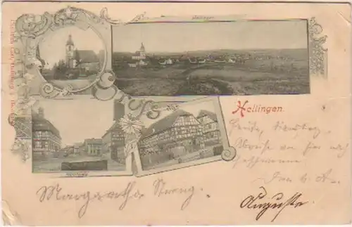 17491 Mehrbild Ak Gruss aus Hellingen in Thür. 1902