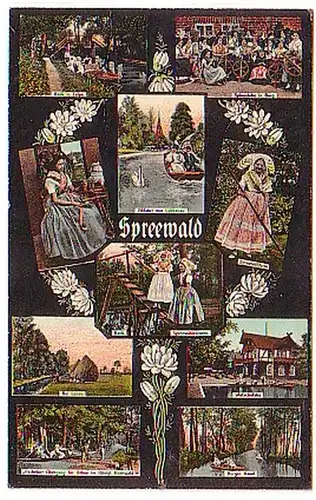 17481 Mehrbild Ak Spreewald Lübbenau usw. um 1911