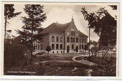 17476 Ak Schlotheim in Thüringen Volksschule um 1940