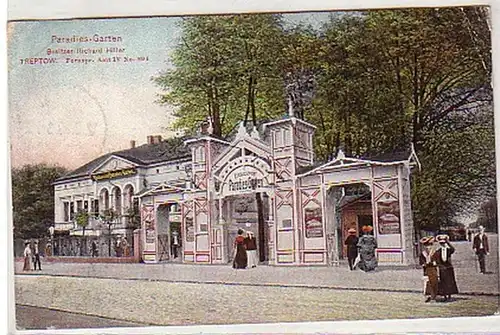 17466 Ak Treptow Etablissement Paradies Garten 1907