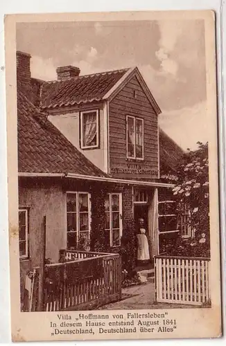 17459 Ak Helgoland Villa Hoffmann von Fallesleben 1927