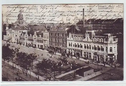 17442 Ak Hamburg Playbudenplatz 1906