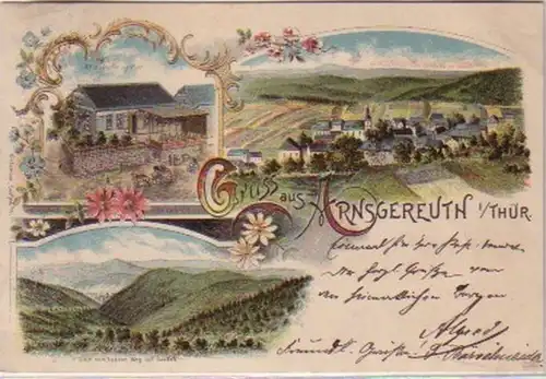 17430 Lithografie Gruß aus Arnsgereuth Thür. 1902