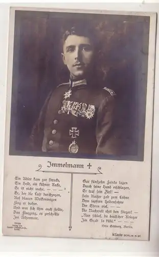 17417 Feldpost Ak Kampfflieger Immelmann 1. Weltkrieg 1916