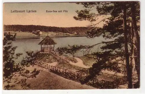 17404 Ak station thermale aérienne Lychen Zens Lac avec champignon 1920