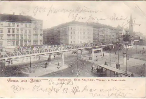 17394 Ak Salutation de Berlin Hochbahn Skalitzer Straße 1902