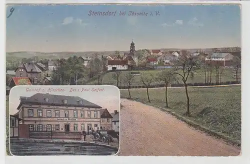 17388 Ak Steinsdorf bei Jössnitz i.V. Gasthof zum Hirschen um 1925