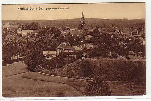 17377 Ak Königsbrück Blick vom Ehrenmal um 1920