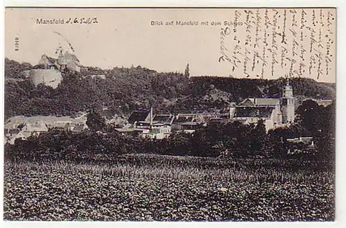 17373 Ak Mansfeld Blick auf das Schloß 1913