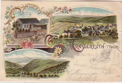 17361 Ak Lithographie Gruss aus Arnsgereuth 1902