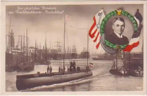17360 Ak Frachttauchboot "Deutschland" um 1915