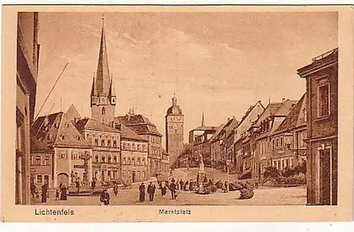 17332 Ak Lichtenfels Marktplatz um 1930