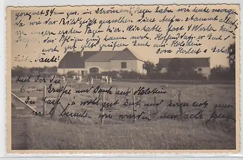 17322 Foto Ak Preetz in Holstein Bauernhof 1935