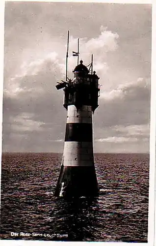 17313 Feldpost Ak der rote Sand Leuchtturm 1939
