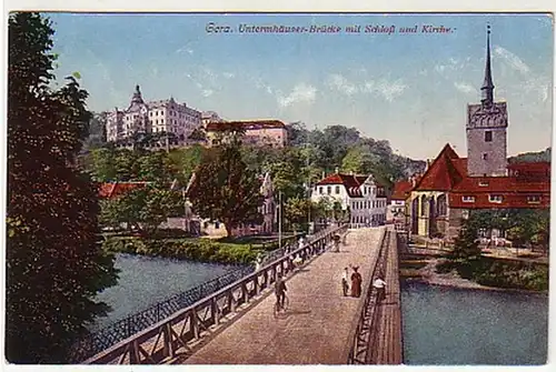 17311 Feldpost Ak Gera Untermhäuser Brücke 1912