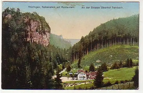 1 'Ak Falkenstein Thuringe avec restaurant 1912