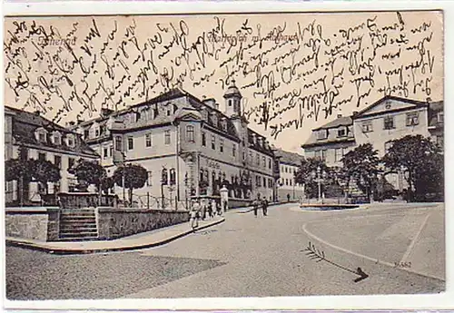 17297 Ak Ilmenau Marktplatz mit Rathaus 1912