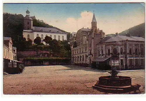 17296 Ak Leutenberg Marktplatz mit Kirche um 1910