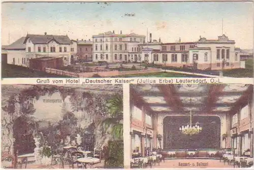 17230 Ak Gruß aus Leutersdorf O.-L. Hotel 1922