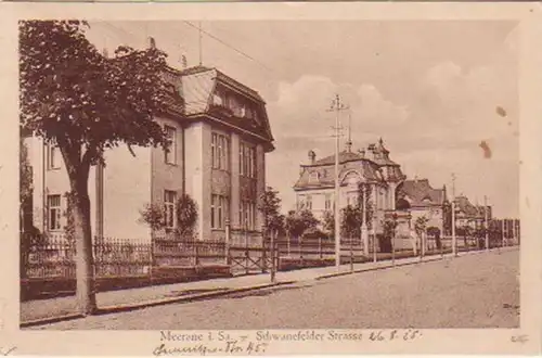 17228 Ak Meerane dans la rue de Sa. Cygnefelder 1925