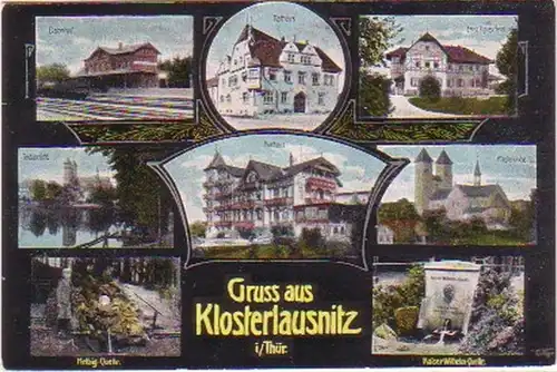 17217 Mehrbild Ak Gruß aus Klosterlausnitz in Thür.1924