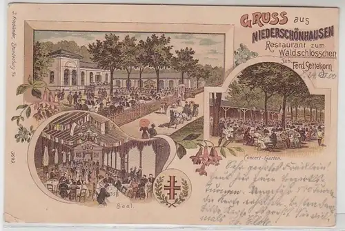 17209 Ak Lithografie Gruss aus Niederschönhausen 1900
