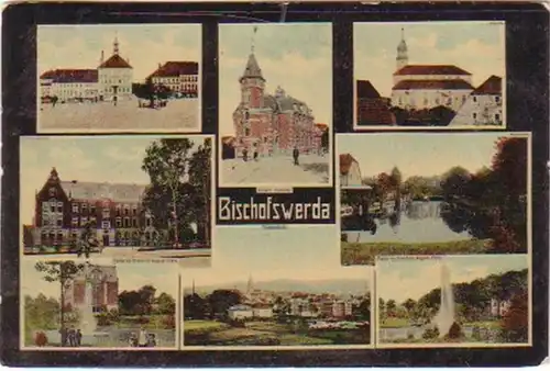 17206 Mehrbild Ak Bischofswerda Postamt usw. 1908