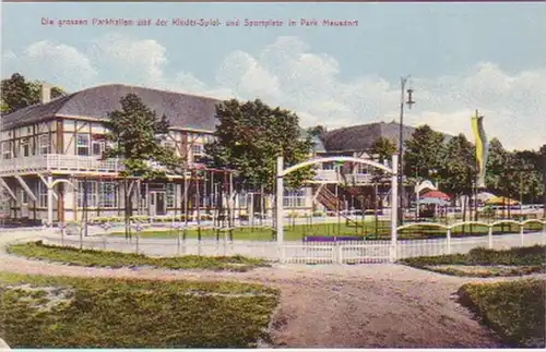 17202 Ak Spiel- und Sportplatz in Park Meusdorf um 1910