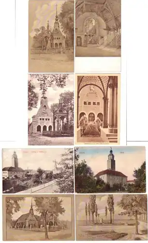 17198/8 Ak Lützen Gedächtnis Kapelle usw. um 1920