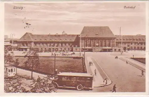 17184 Ak Gleiwitz Schlesien Bahnhof 1933